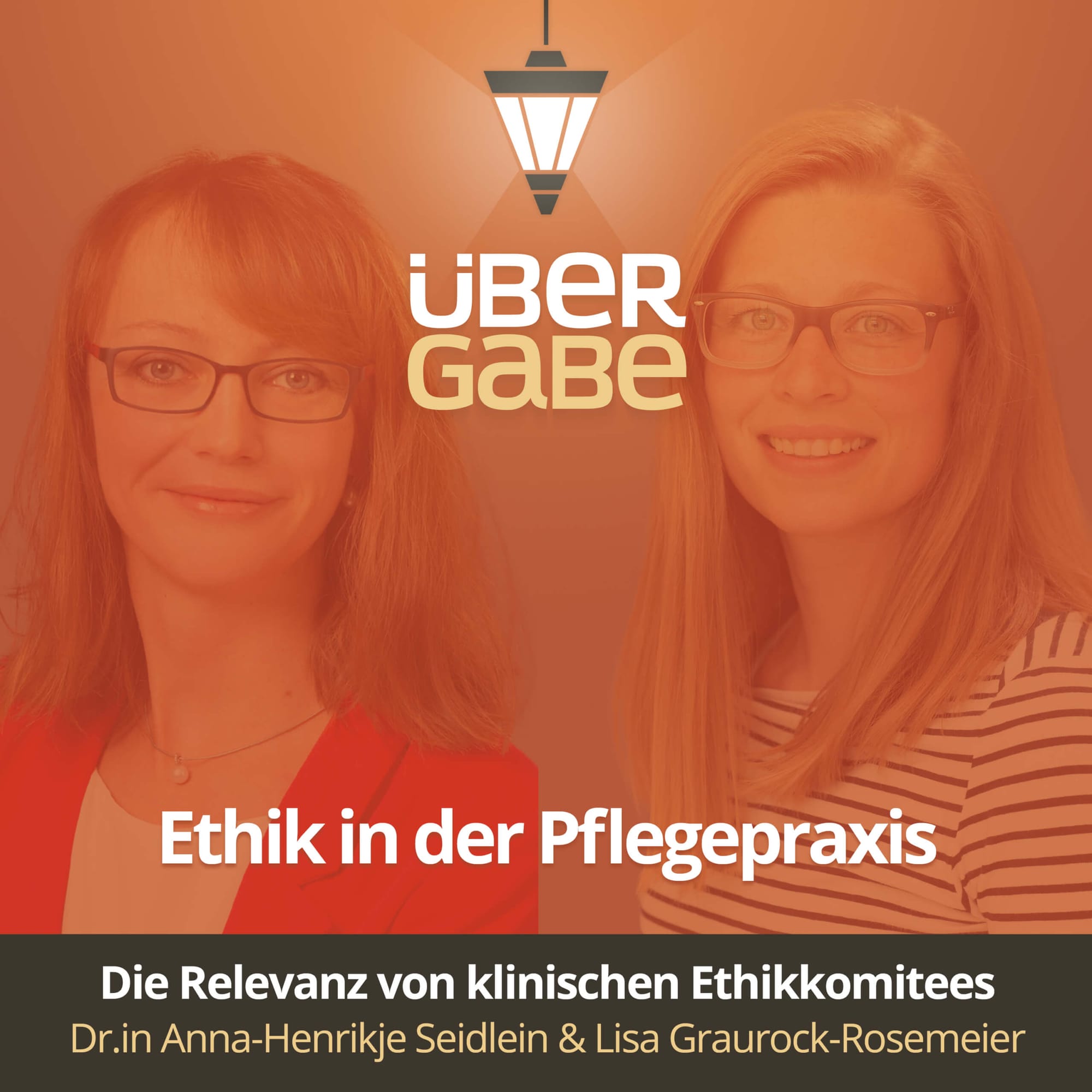 Episodencover zu Ethik in der Pflegepraxis des Übergabe-Podcasts mit Anna-Henrikje Seidlein & Lisa Graurock-Rosemeier